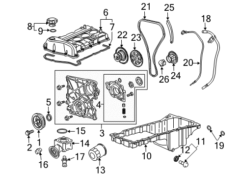 2011 Chevrolet Colorado Filters Element, Air Cleaner Diagram for 15942429