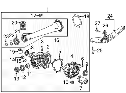 2021 Buick Encore GX Axle & Differential - Rear Side Cover Gasket Diagram for 42694801