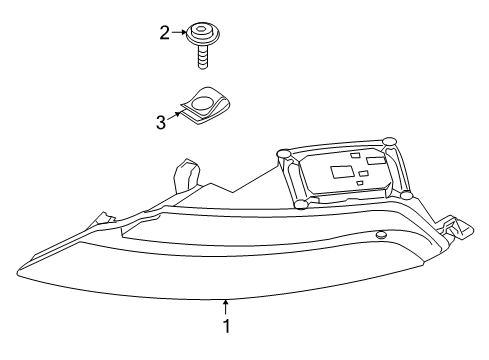 2008 BMW 650i Signal Lamps Left Direction Indicator Light, White Diagram for 63137176871