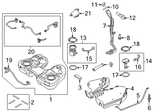 2013 Ford Explorer Fuel Supply Fuel Pump Diagram for DA8Z-9H307-H