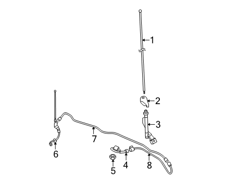 2010 Toyota 4Runner Antenna & Radio Antenna Base Diagram for 86309-35140