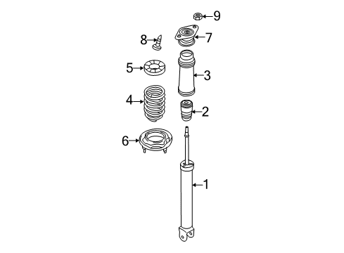 2015 Kia Optima Shocks & Components - Rear SPRING-RR Diagram for 553504R04A