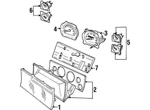 1997 Jeep Grand Cherokee Instrument Gauges, Instrument Panel Speedometer Diagram for 4798828