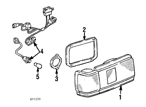 1985 Toyota Corolla Tail Lamps Socket Diagram for 81565-1A200