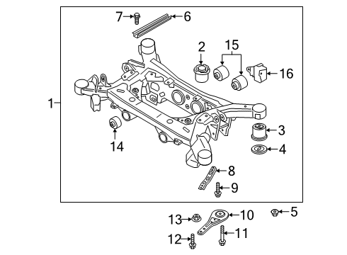 2022 Genesis G70 Suspension Mounting - Rear Bolt Diagram for 55449-T1100