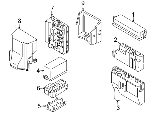 2003 Infiniti G35 Electrical Components CONTUNIT-IPDM, ENGROOM Diagram for 284B7-AL51A