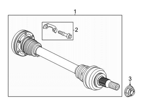 2020 Chevrolet Corvette Axle Shaft - Rear Axle Assembly Diagram for 85113611