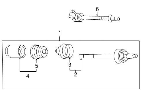 2009 Kia Optima Drive Axles - Front Boot Set-In Joint Diagram for 495952G500