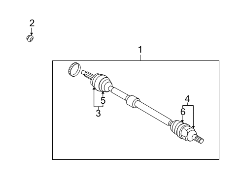2010 Kia Soul Drive Axles - Front Joint Assembly-Cv LH Diagram for 495012K200