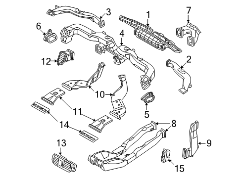 2010 Hyundai Genesis Ducts Hose Assembly-Side DEFROSTER, LH Diagram for 97380-3M000