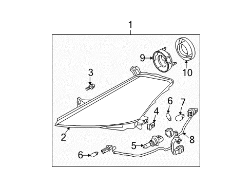 2006 Nissan Murano Headlamps Harness Assembly-Head Lamp Diagram for 26038-CA100