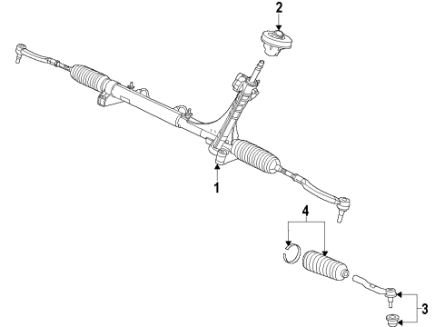 2017 Ram ProMaster 1500 P/S Pump & Hoses, Steering Gear & Linkage Boot-Steering Gear Diagram for 68225833AA