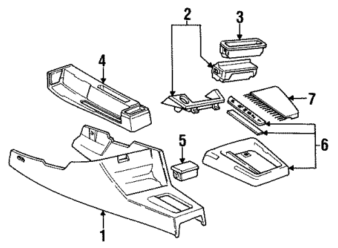 1990 BMW 325i Center Console Console Diagram for 51161884246