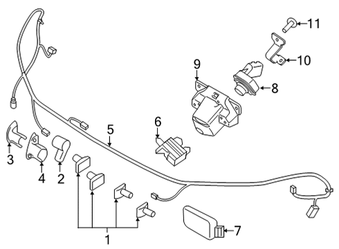 2018 Ford Police Interceptor Utility Automatic Temperature Controls Ambient Temperature Sensor Diagram for GB5Z-12A647-A