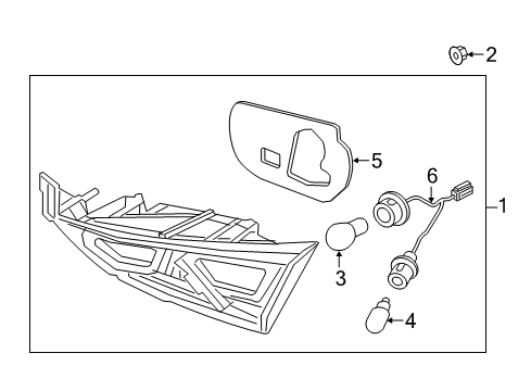 2018 Hyundai Elantra Bulbs Lamp Assembly-Rear Combination Inside, LH Diagram for 92403-F2000