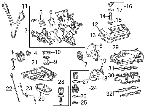 2013 Toyota 4Runner Intake Manifold Plenum Gasket Diagram for 17176-31140