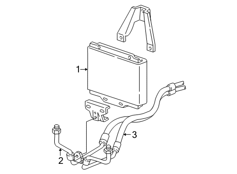 1999 GMC C2500 Oil Cooler Outlet Hose Diagram for 15112870