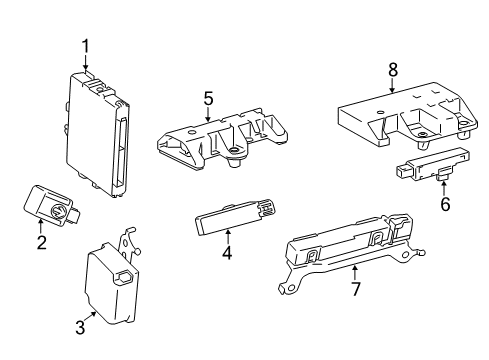 2012 Toyota Sienna Keyless Entry Components Transmitter Diagram for 89904-08010