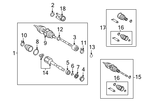 2010 Lexus ES350 Drive Axles - Front Damper Diagram for 43474-06090