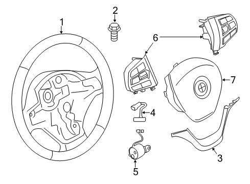 2017 BMW 328d xDrive Steering Column & Wheel, Steering Gear & Linkage Leather Steering Wheel Diagram for 32306854753