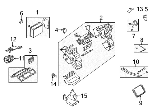 2000 Saturn LS2 Air Conditioner Evaporator Asm, A/C (W/ Case) Diagram for 19258497