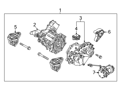 2018 Hyundai Ioniq Electrical Components Bracket Assembly-Roll Mounting, Rear Diagram for 21930-G7000