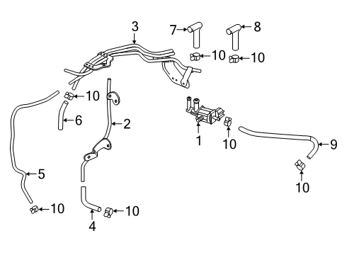 2018 Honda Civic Emission Components Pipe, Air Bypass Valve Solenoid (A) Diagram for 36187-RPY-G01