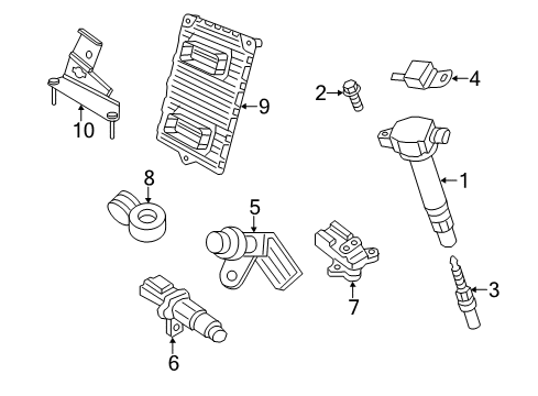 2011 Chrysler 300 Ignition System Bracket-Engine Control Module Diagram for 5187982AE