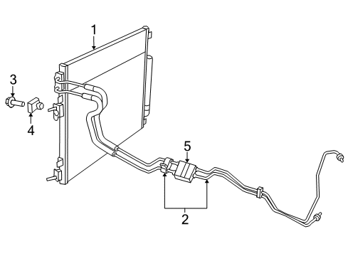 2017 Dodge Challenger Trans Oil Cooler HOSE/TUBE-Transmission Oil Cooler Diagram for 68252508AE