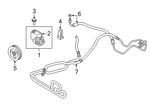 2004 Pontiac Bonneville P/S Pump & Hoses, Steering Gear & Linkage PUMP KIT, P/S Diagram for 19369067
