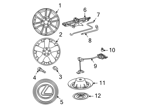 2007 Lexus RX350 Wheels Wheel, Disc Diagram for 42611-48222