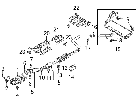 2018 Hyundai Elantra Exhaust Components Hanger Diagram for 287612B000