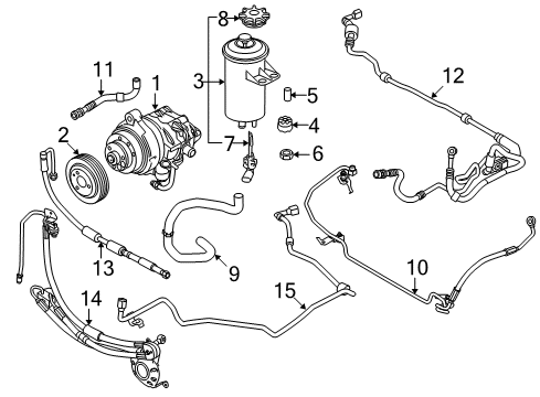 2010 BMW X5 Wiper & Washer Components Radiator Return Line Diagram for 32416783845