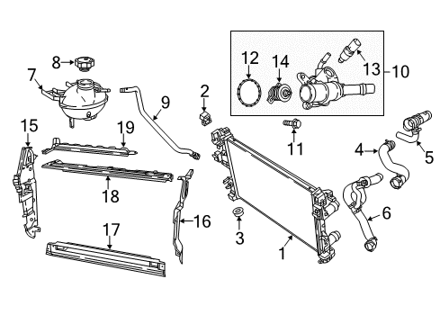 2017 Jeep Compass Radiator & Components Reservoir-COOLANT Diagram for 68289857AA