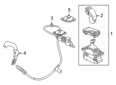 2020 Cadillac CT4 Center Console Mount Bracket Diagram for 84441460