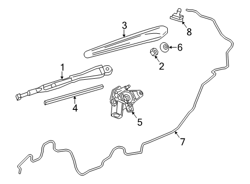 2020 Buick Envision Wipers Washer Hose Diagram for 23251386