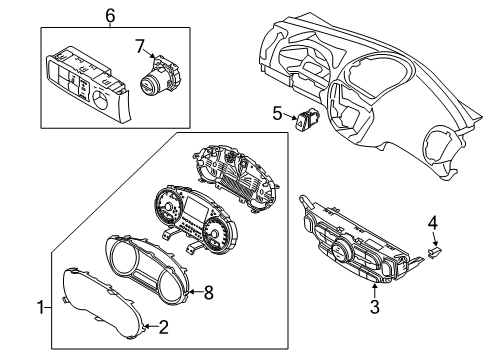 2016 Kia Soul EV Traction Control Components Switch Assembly-Hazard Diagram for 93790B2000BF6