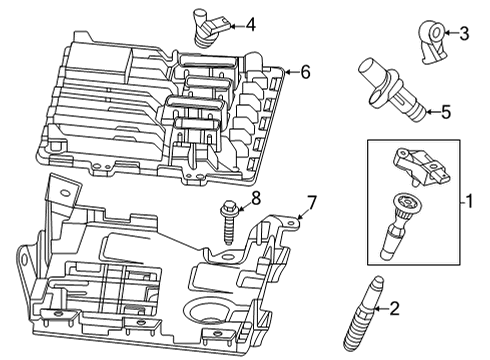 2020 Cadillac CT5 Ignition System Mount Bracket Diagram for 84621939