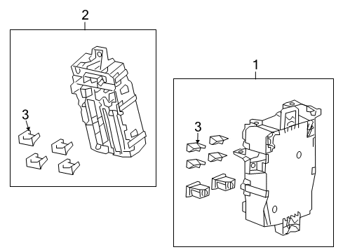 2012 Acura ZDX Electrical Components Box Assembly, Dr Fuse Diagram for 38200-SZN-A01