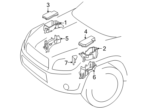 2010 Toyota RAV4 Fuse & Relay Relay Box Diagram for 82742-42030