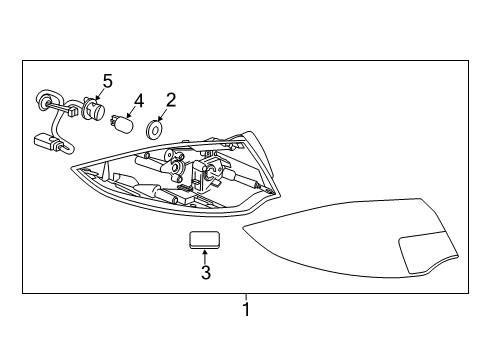 2019 Buick Regal Sportback Bulbs Tail Lamp Assembly Diagram for 39125834