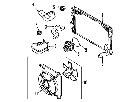 2010 Chevrolet HHR Cooling System, Radiator, Water Pump, Cooling Fan Module Asm-Fan Control Diagram for 25845280