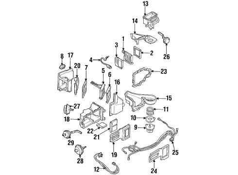 1997 Pontiac Firebird Switches & Sensors Heater Core Diagram for 52468039