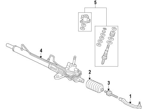 2012 Acura ZDX P/S Pump & Hoses, Steering Gear & Linkage Hose, Power Steering Feed Diagram for 53713-SZN-A02