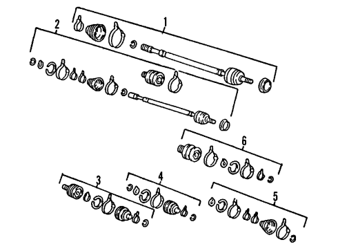 2007 Hyundai Sonata Front Axle Shafts & Joints, Drive Axles Shaft Assembly-Drive, LH Diagram for 49500-0A010