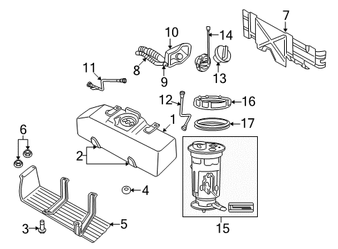 2010 Dodge Dakota Senders Strap-Fuel Tank Diagram for 52013198AC