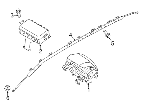 2018 Kia Soul EV Air Bag Components Side Impact Sensor Assembly Diagram for 959203S000