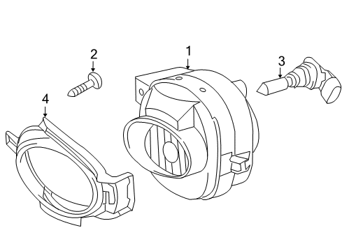 2008 Lexus ES350 Fog Lamps Lens & Body Diagram for 81221-33200