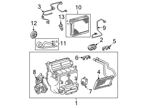 2012 Toyota Tundra Air Conditioner Wire Harness Diagram for 82210-0C010