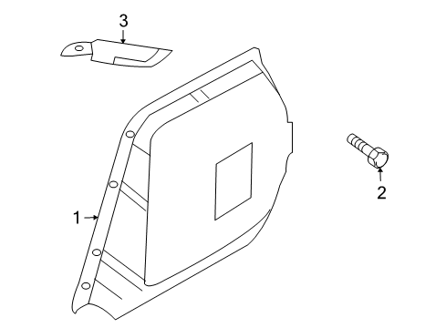 2009 Hyundai Veracruz Transaxle Parts Screw-Windshield Washer Diagram for 45328-24100